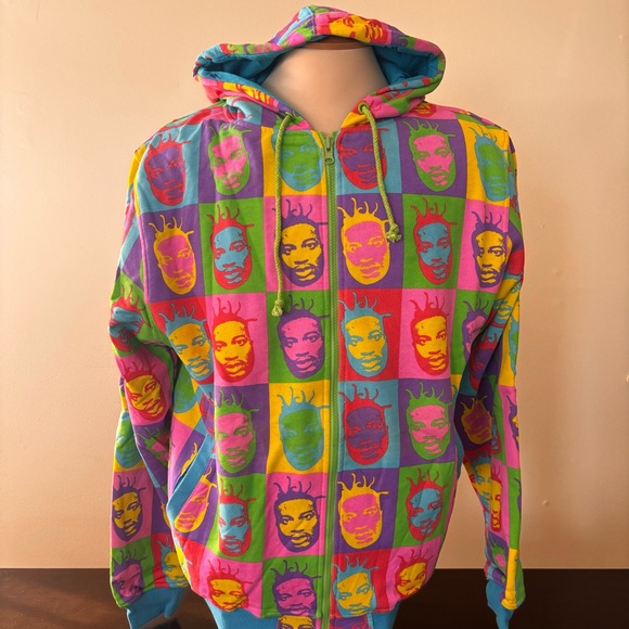 Rocksmith Tokyo x ODB Warhol Allover Reversible Zip Hoodie XL RARE Vintage NEW! - Picture 11 of 16